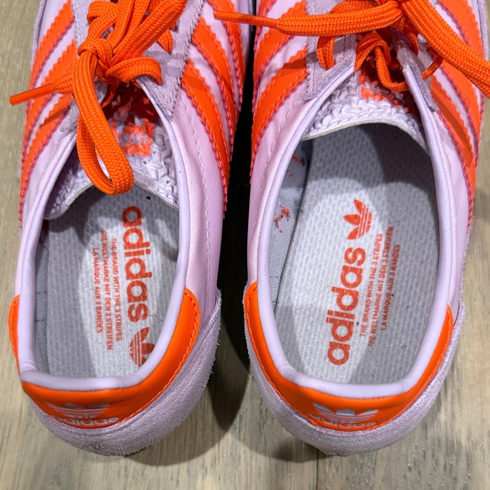 adidas Women's Lavender and Orange Gazelle Sneakers - Picture 3 of 6